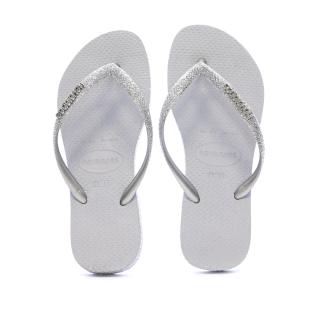 Tongs Grises Femme Havaianas Hav Slim Sparklie vue 3