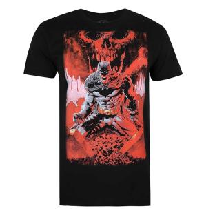 T-Shirt Noir Homme Comics Batman Grave vue 0