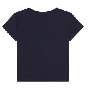 Camiseta azul marino para niña Billieblush U20482 ver 0