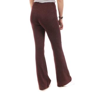 Pantalon Fluide Bordeaux Femme Only Flared vue 2