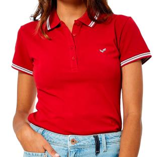 Polo Rouge Femme Kaporal Courtes pas cher