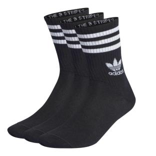 x3 Paires de chaussettes Noires Homme Adidas Crew Sock vue 0
