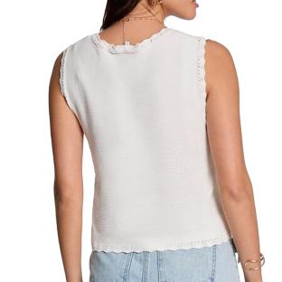 Gilet Sans Manches Blanc/Doré Femme Morgan MCLARI vue 2