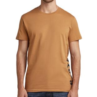 T-shirt Marron Homme G-Star Raw Side Stencil pas cher