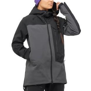 Chaqueta de esquí negra para mujer Salomon Patrol Gore-Tex ver 0