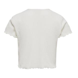 T-shirt Blanc Fille Only Nella vue 3