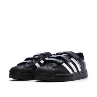 Schwarze Adidas Superstar Sneaker für Jungen Ansicht 0