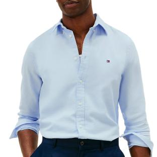 Chemise Bleu Clair Homme Tommy Hilfiger Dobby pas cher
