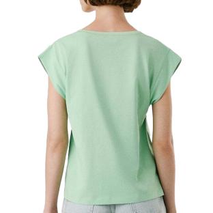 T-shirt Vert Femme Pepe Jeans Anabelle vue 2