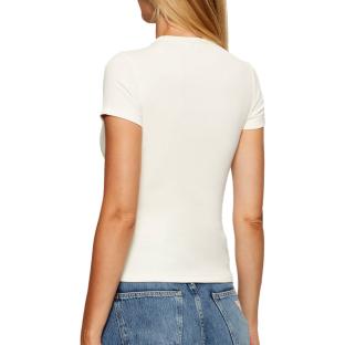 T-Shirt Ecru Femme Tommy Hilfiger Badge vue 0