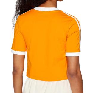 T-shirt Orange Femme Adidas Cropped vue 2