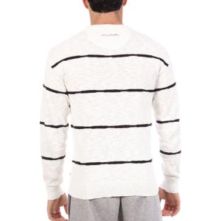 Pull Blanc/Noir Homme Teddy Smith Lizio vue 0