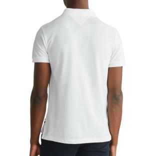 Polo Blanc Homme Tommy Hilfiger Detail vue 2