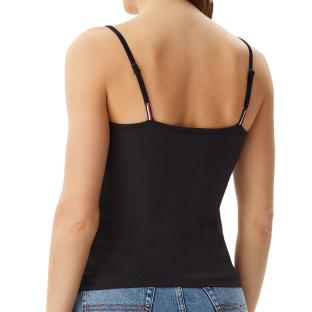 Top negro para mujer Tommy Jeans Essential Strap ver 0