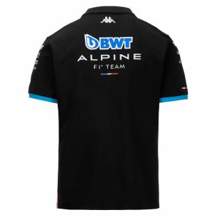 Polo Noir Homme Kappa Adram vue 2
