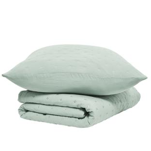 Couvre lit Vert + 2 Taies D'oreiller Today 260x240cm vue 0