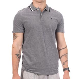 Polo Gris Homme Jack & Jones Paulos Play 12175007 vue 0