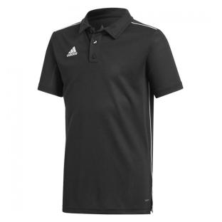 Polo Noir Garçon Adidas Core18 pas cher