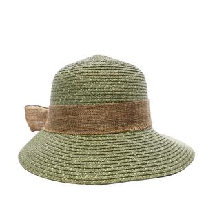 Chapeau de soleil en paille Kaki Via Lorenzo Pan Coupe Ocean vue 0
