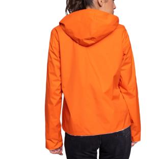 Veste imperméable Corail et Doré Femme Laura Jo réversible courte vue 0