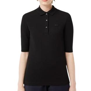 Polo Noir Femme Lacoste Polo Slim Fit pas cher