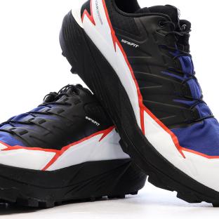 Chaussures de Trail Noir/Blanc/Bleu Homme Salomon Thundercross vue 7