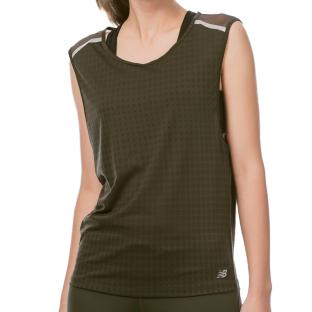 Débardeur de sport Kaki Femme New Balance SM pas cher