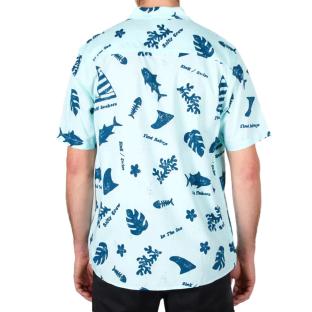 Chemisette Manches Courtes Bleu Homme Salty Crew Twisted Tides vue 2