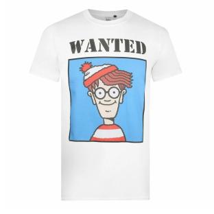T-Shirt Blanc Mixte Wheres Wally Wanted vue 0