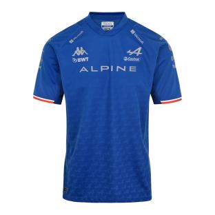 T-shirt Bleu Homme Kappa Kombat Alonso Alpine F1 pas cher