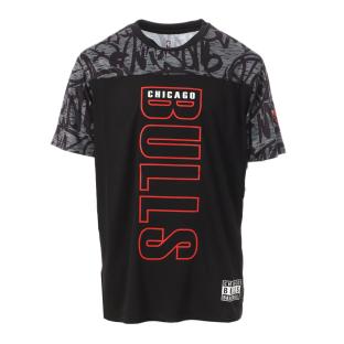 CHICAGO BULLS T-Shirt Rouge/Noir Garçon NBA Mural Sublimated pas cher
