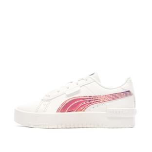 Baskets Blanc/Rose irisé Fille Puma Jada Holo pas cher