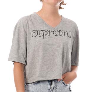 Camiseta de mujer Supreme Grip Ranaka Grey Crop ver 0