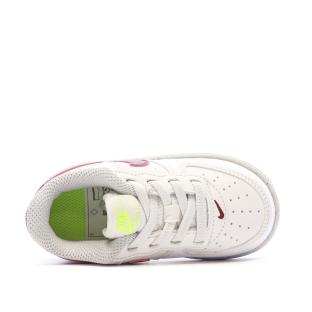 Baskets Blanche/Bordeaux Fille Nike Force 1 Crater Classic vue 4