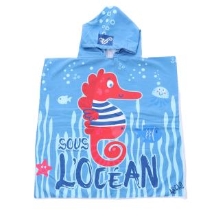Poncho Bleu Garçon/Fille Arclo Hyppocampe pas cher