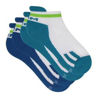 x2 Paires de Chaussettes Blanc/Bleu Garçon Dim D0B47 pas cher