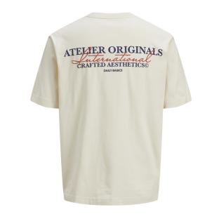 T-Shirt Beige Garçon Jack & Jones Slington vue 0