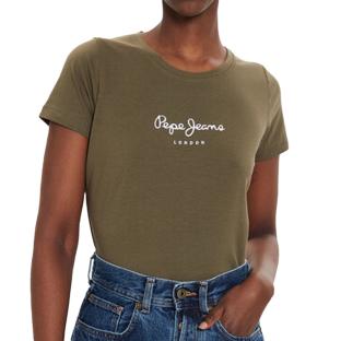 T-Shirt Kaki Femme Pepe jeansNew Virginia vue 0