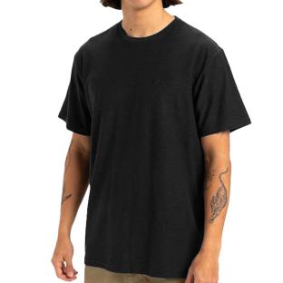 T-Shirt Noir Homme Quiksilver Slub roundneck vue 0