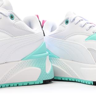 Basket Blanche/Roses/Turquoises Femme Puma R78 Disrupt vue 7