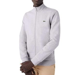 Veste zippé Gris Homme Lacoste molleton pas cher