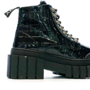 Boots Noir Croco Femme No Name Kross Low vue 6