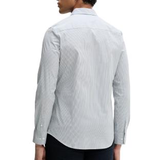 Calvin Klein Jeans Light Blue Slim-Fit Striped Men’s Shirt – Stripe Stretch Photo of the Espace des Marques %store% store - view of %key%
