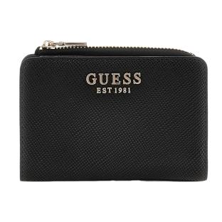 Portefeuille Noirs/Doré Femme Guess Laurel pas cher