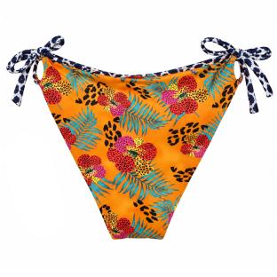 Bas de maillot de bain Réversible Orange/Noir Femme Grain de Sable Léopard vue 0