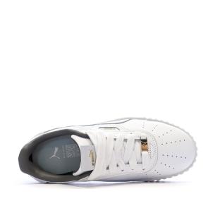 Baskets Blanc/Gris Femme Puma Carina 3.0 Luxe vue 0