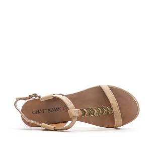 Sandales Taupe Femme Chattawak SARA vue 4