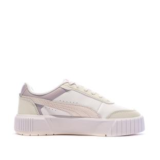 Baskets Blanches/Mauve Fille Puma Carina Mia vue 2