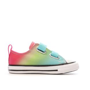Baskets Bleu/Vert/Rose Fille Converse All Star Easy vue 2