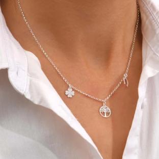 Collier Argenté Clio Blue Arbre De Vie pas cher